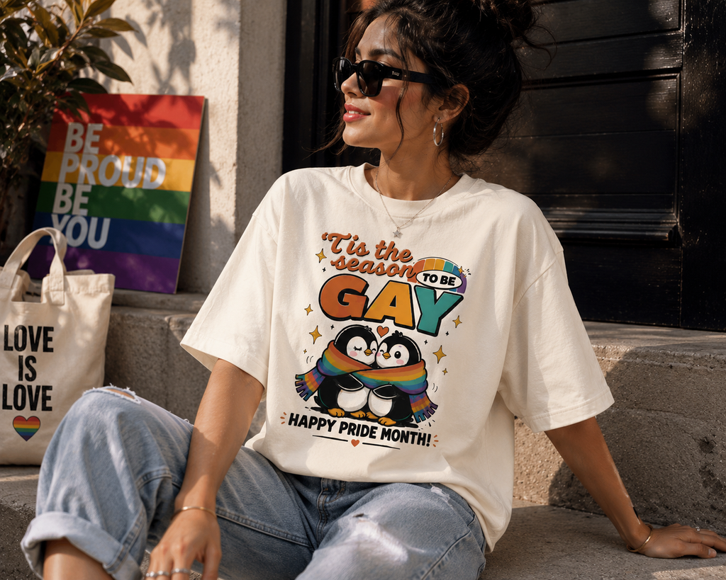 'Tis The Season To Be Gay' Oversized Tee