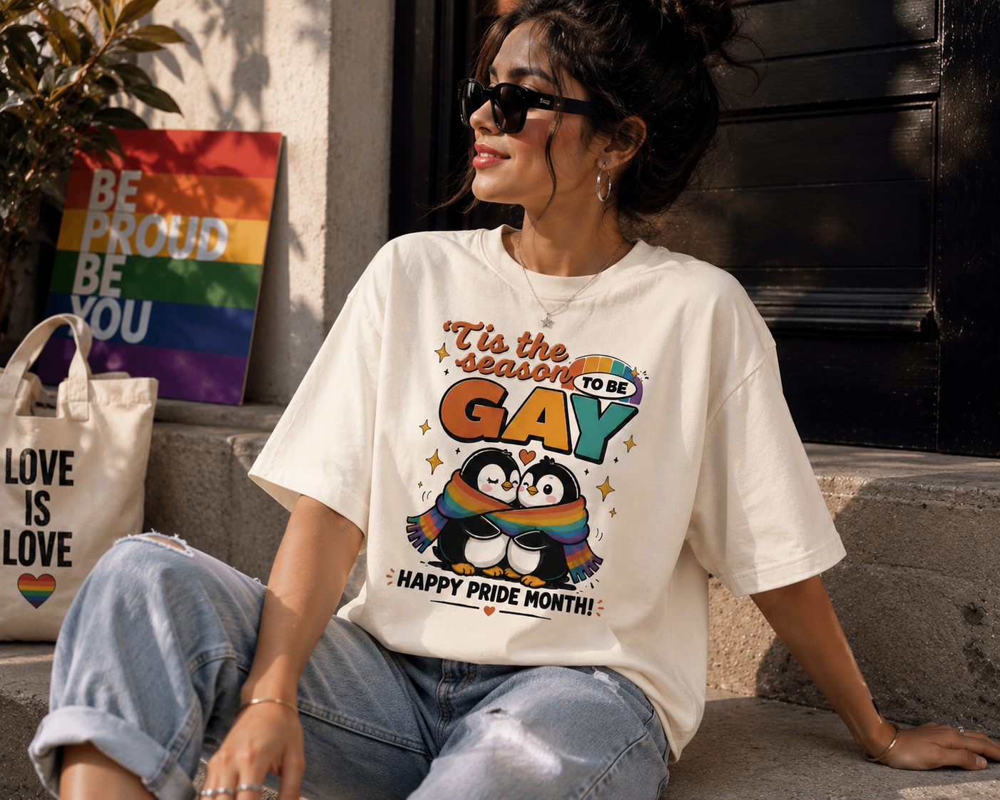 'Tis The Season To Be Gay' Oversized Tee